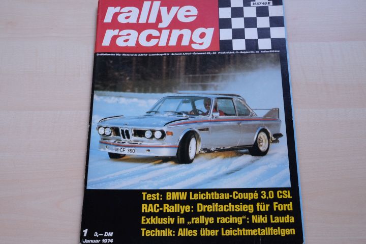 Deckblatt Rallye Racing (01/1974)